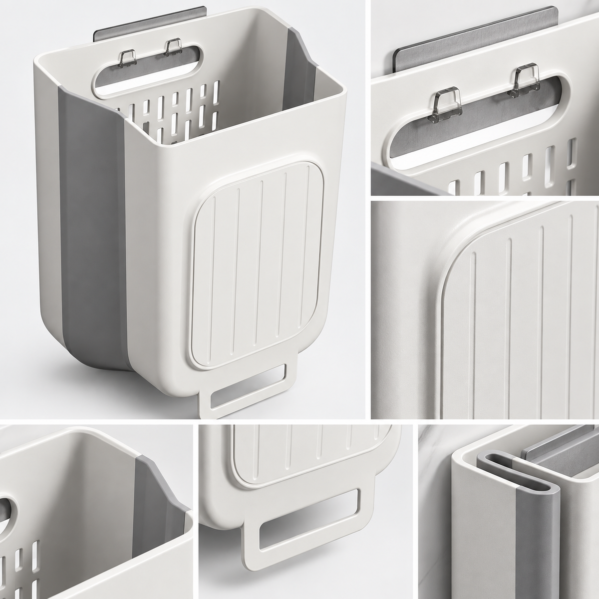 🧺 Laundry Hamper | Durable Plastic | Bathroom | Families | Foldable Wall