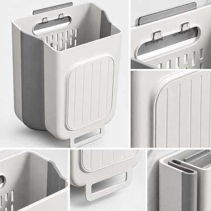🧺 Laundry Hamper | Durable Plastic | Bathroom | Families | Foldable Wall