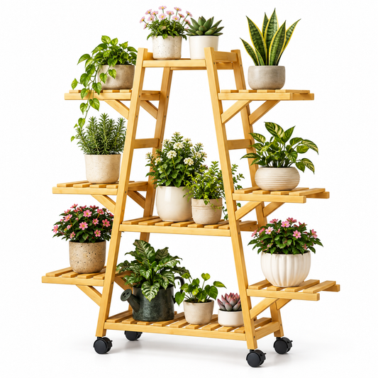 🌿 Plant Display Stand | Wood | Balcony | Gardeners | Tiered Showcase
