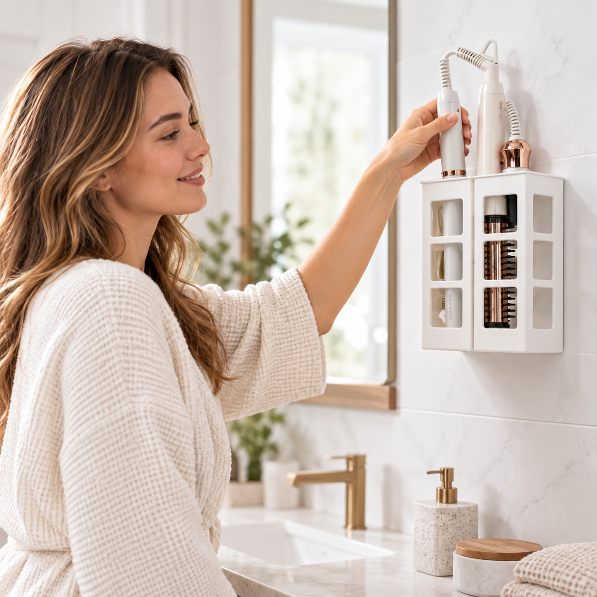 🪞 Bedroom Organizer | Plastic | Vanity | Homeowners | Slim Wall-Mounted Storage