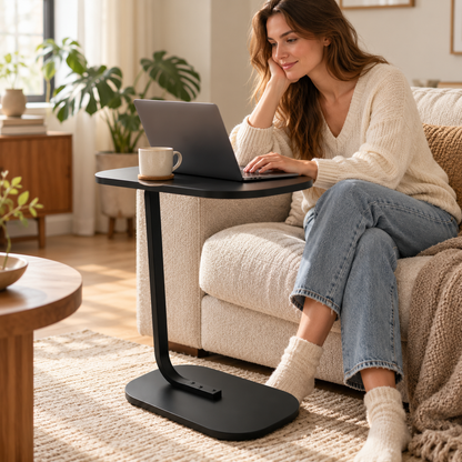 🛋️ Side Table | Metal | Living Room | Homeowners | C-Shaped Convenience