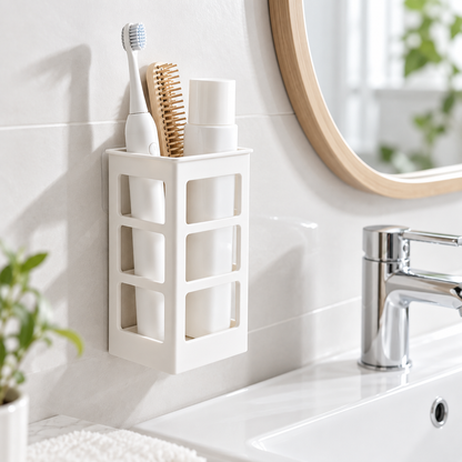 🪞 Bedroom Organizer | Plastic | Vanity | Homeowners | Slim Wall-Mounted Storage