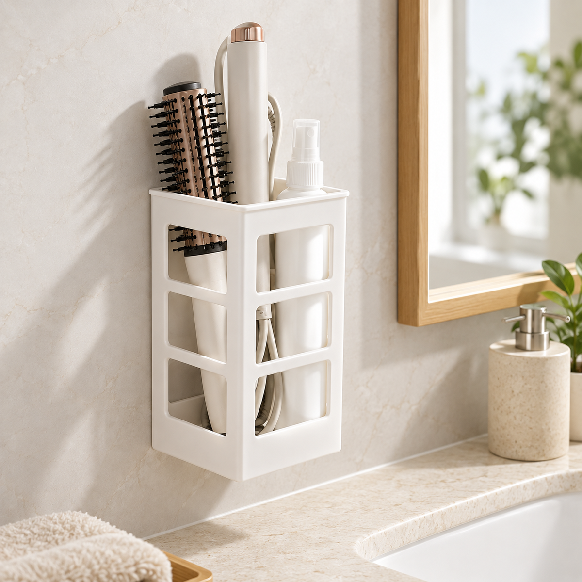 🪞 Bedroom Organizer | Plastic | Vanity | Homeowners | Slim Wall-Mounted Storage