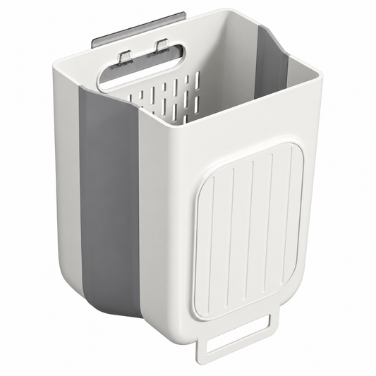 🧺 Laundry Hamper | Durable Plastic | Bathroom | Families | Foldable Wall