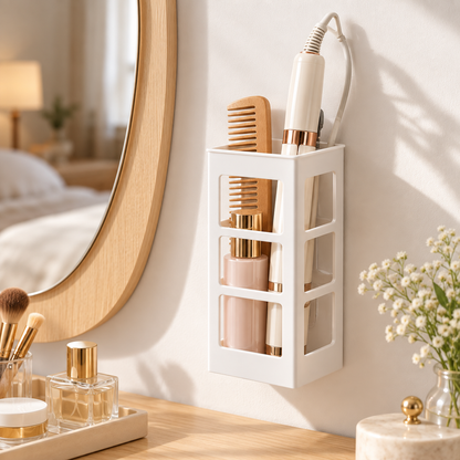 🪞 Bedroom Organizer | Plastic | Vanity | Homeowners | Slim Wall-Mounted Storage
