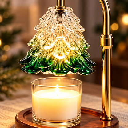 🎄 Candle Warmer Lamp | Glass | Christmas | Hosts | Tree-Glow Charm