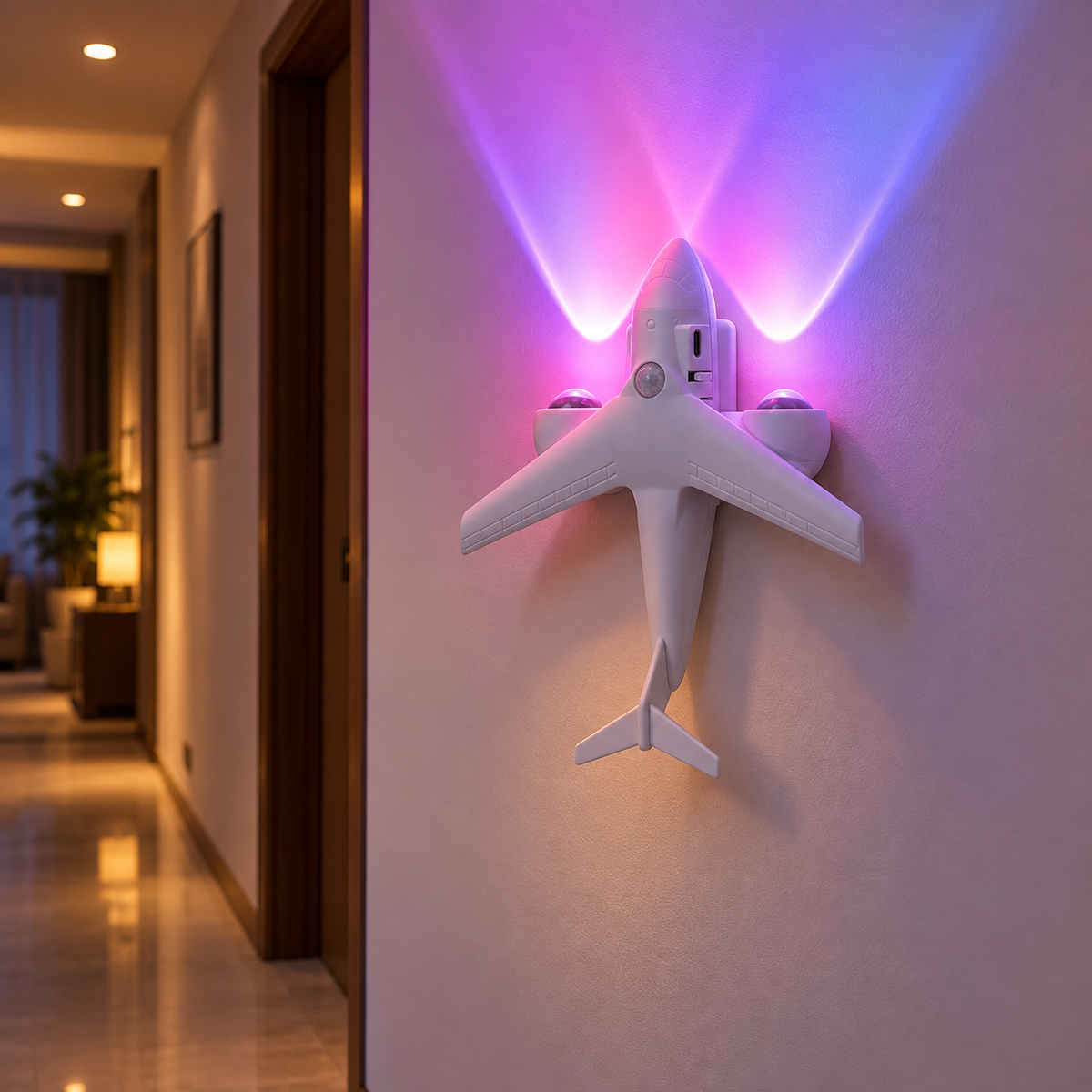 ✈️ Night Light | ABS Plastic | Bedroom | Families | Airplane Glow