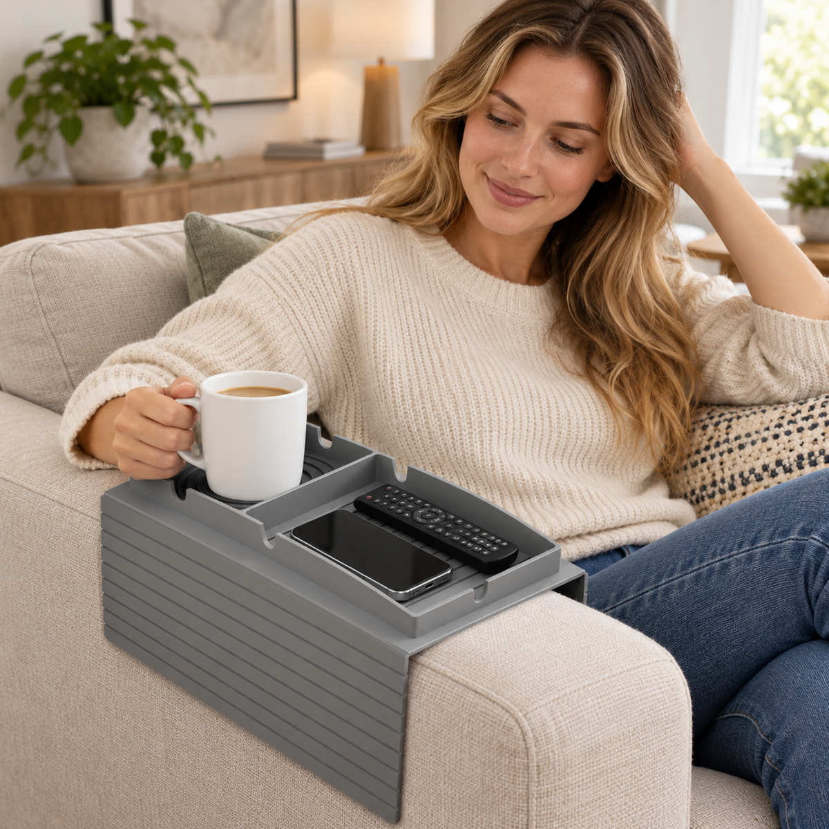 🛋️ Sofa Tray | Silicone | Living Room | Homeowners | Organized Convenience