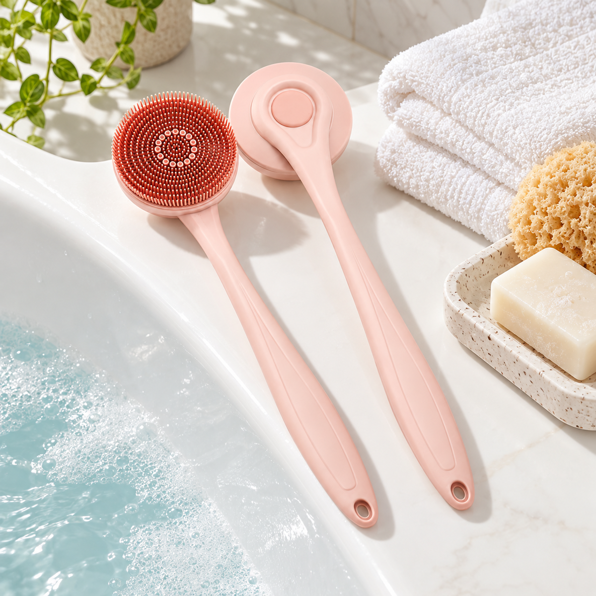 🛁 Bath Brush | Silicone | Shower | Self-Care Lovers | Gentle Exfoliation