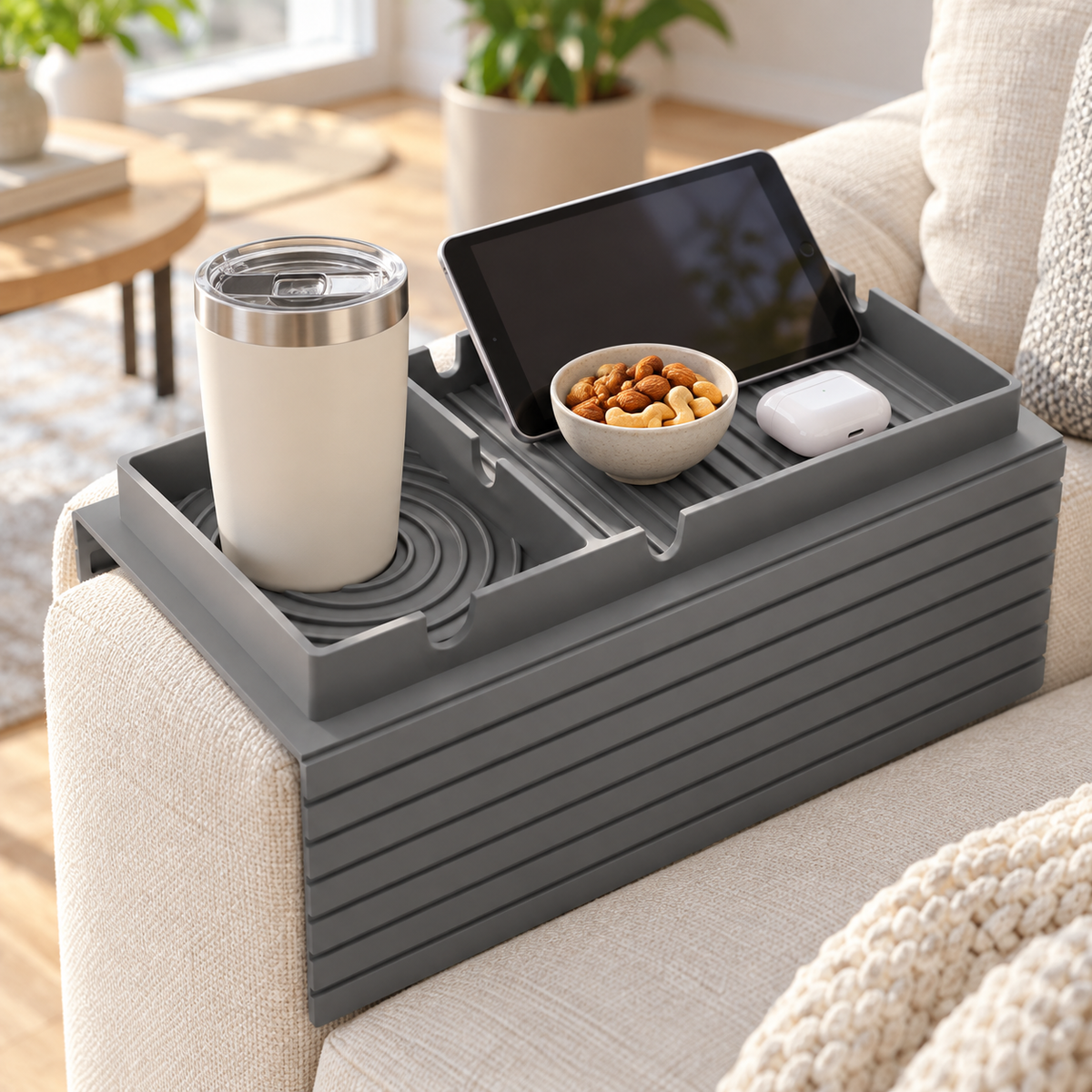 🛋️ Sofa Tray | Silicone | Living Room | Homeowners | Organized Convenience