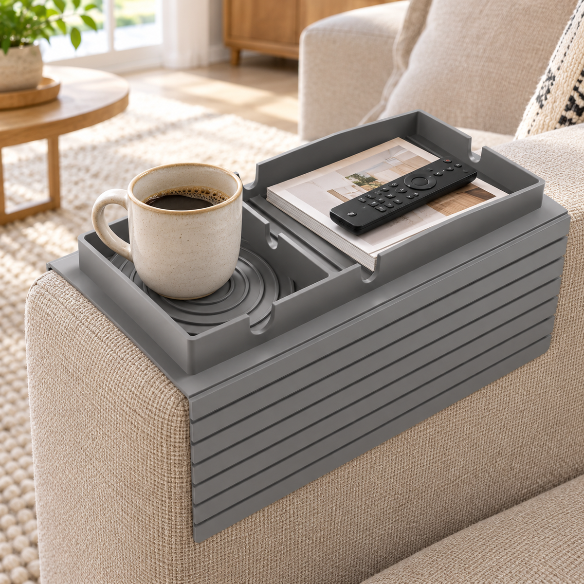 🛋️ Sofa Tray | Silicone | Living Room | Homeowners | Organized Convenience