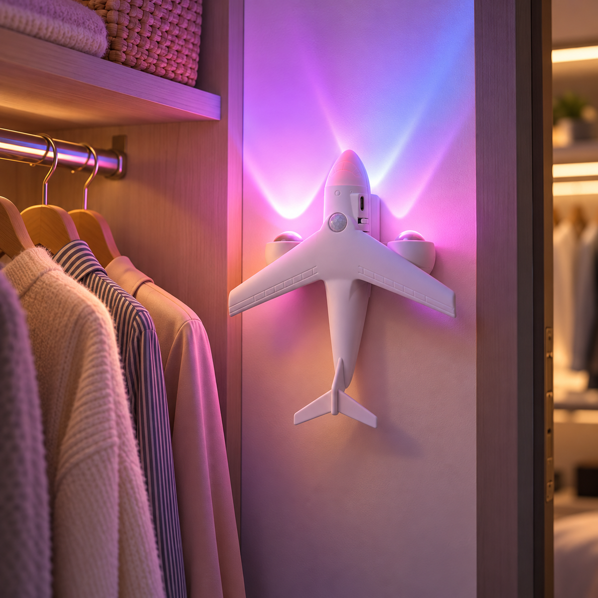 ✈️ Night Light | ABS Plastic | Bedroom | Families | Airplane Glow