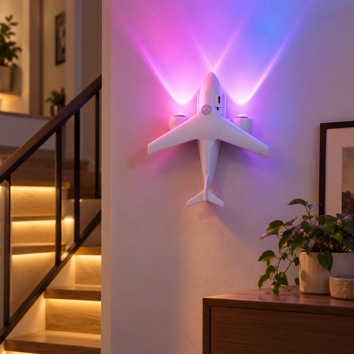 ✈️ Night Light | ABS Plastic | Bedroom | Families | Airplane Glow