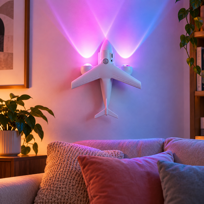 ✈️ Night Light | ABS Plastic | Bedroom | Families | Airplane Glow