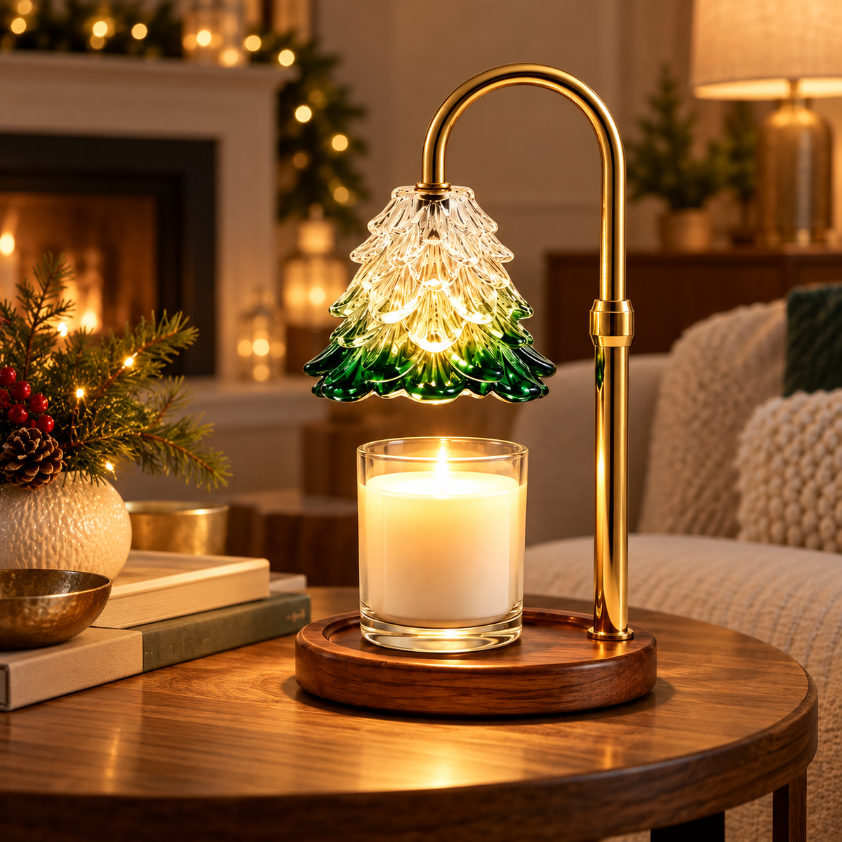 🎄 Candle Warmer Lamp | Glass | Christmas | Hosts | Tree-Glow Charm